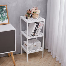 Load image into Gallery viewer, Bamboo Storage Shelf 3 Tier Narrow Corner Shelves Bookshelf Display Rack for Living Room Bedroom Bathroom Kitchen Hallway