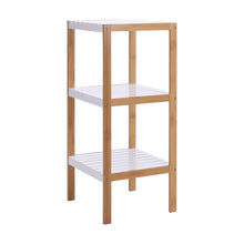 Load image into Gallery viewer, Bamboo Storage Shelf 3 Tier Narrow Corner Shelves Bookshelf Display Rack for Living Room Bedroom Bathroom Kitchen Hallway