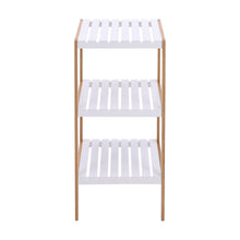 Load image into Gallery viewer, Bamboo Storage Shelf 3 Tier Narrow Corner Shelves Bookshelf Display Rack for Living Room Bedroom Bathroom Kitchen Hallway