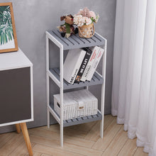 Load image into Gallery viewer, Bamboo Storage Shelf 3 Tier Narrow Corner Shelves Bookshelf Display Rack for Living Room Bedroom Bathroom Kitchen Hallway