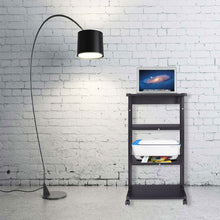 Load image into Gallery viewer, 4-Tier Printer Cart With Storage Shelf Mobile Printer Stand End Table Home Office