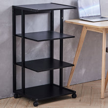 Load image into Gallery viewer, 4-Tier Printer Cart With Storage Shelf Mobile Printer Stand End Table Home Office