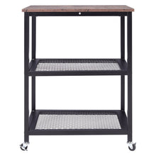 Load image into Gallery viewer, Mobile 3-Tier Printer Cart with Storage Shelf Wheels Projector Cart Industrial Style Home Office