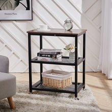 Load image into Gallery viewer, Mobile 3-Tier Printer Cart with Storage Shelf Wheels Projector Cart Industrial Style Home Office