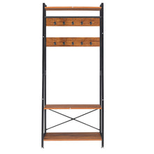 Load image into Gallery viewer, Industrial Coat Rack, Entry Bench With Coat Rack, 3 in 1Design