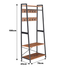 Load image into Gallery viewer, Industrial Coat Rack, Entry Bench With Coat Rack, 3 in 1Design
