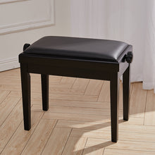 Load image into Gallery viewer, Piano Stool Dressing Table Stool Height Adjustable Single Seat Keyboard Bench with Storage Compartment Soft Faux Leather Padded Seat