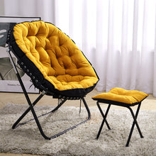 Load image into Gallery viewer, Large Folding Camping Chair Padded Moon Chair Garden Outdoor Round w/ Footstool