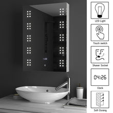 Load image into Gallery viewer, LED Anti-fog Bathroom Mirror Cabinet Storage