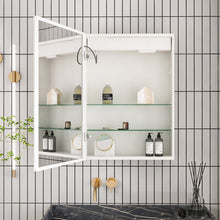 Load image into Gallery viewer, LED Anti-fog Bathroom Mirror Cabinet Storage