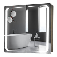 Load image into Gallery viewer, Double Door LED Illuminated Bathroom Mirror Cabinet