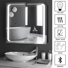 Load image into Gallery viewer, Double Door LED Illuminated Bathroom Mirror Cabinet