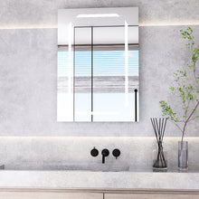 Load image into Gallery viewer, Bathroom LED Illuminated Lights Mirror Cabinet with Demister Shaver Socket Touch