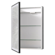 Load image into Gallery viewer, LED Illuminated Bathroom Touch Sensor Mirror Cabinet Black Frame