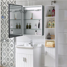 Load image into Gallery viewer, LED Illuminated Bathroom Touch Sensor Mirror Cabinet Black Frame