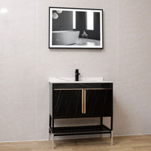 Load image into Gallery viewer, lluminated Led Bathroom Vanity Mirror - Thin Bathroom Wall Mounted Makeup Mirror with LED Lights, Touch Switch, Demister Pad Waterproof IP44