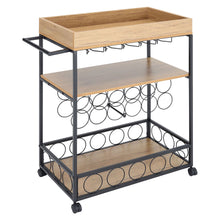 Load image into Gallery viewer, 3 Tier Industrial Vintage Wood Metal Kitchen Serving Trolley