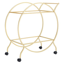 Load image into Gallery viewer, 2 Tiers Drinks Trolley Bar Wine Glass Shelf Storage Rack Serving Cart