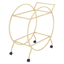 Load image into Gallery viewer, 2 Tiers Drinks Trolley Bar Wine Glass Shelf Storage Rack Serving Cart