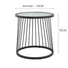 Load image into Gallery viewer, Modern Round Tempered Glass Coffee Table Sofa Side Table