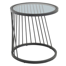 Load image into Gallery viewer, Modern Round Tempered Glass Coffee Table Sofa Side Table