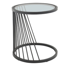 Load image into Gallery viewer, Modern Round Tempered Glass Coffee Table Sofa Side Table