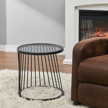 Load image into Gallery viewer, Modern Round Tempered Glass Coffee Table Sofa Side Table