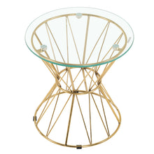 Load image into Gallery viewer, Modern Round Tempered Glass Coffee Table Side Table Steel Leg