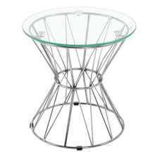 Load image into Gallery viewer, Modern Round Tempered Glass Coffee Table Side Table Steel Leg