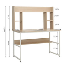 Load image into Gallery viewer, Computer Desk with Hutch Desk Bookshelf Student Studying Workstation Table