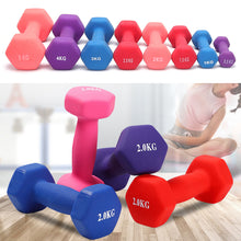 Load image into Gallery viewer, Set Of 2 Neoprene Coated Dumbbell Hand Weight Strength Training