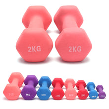 Load image into Gallery viewer, Set Of 2 Neoprene Coated Dumbbell Hand Weight Strength Training