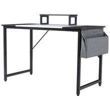 Load image into Gallery viewer, Computer Desk Writing Study Desk with Monitor Stand Fabric Storage Bag