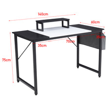 Load image into Gallery viewer, Computer Desk Writing Study Desk with Monitor Stand Fabric Storage Bag