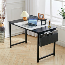 Load image into Gallery viewer, Computer Desk Writing Study Desk with Monitor Stand Fabric Storage Bag