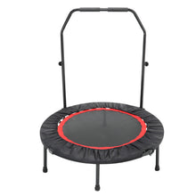 Load image into Gallery viewer, 40" Foldable Round Trampoline U-Bar Fitness Rebounder Safety Pad Workout Black