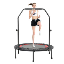 Load image into Gallery viewer, 40" Foldable Round Trampoline U-Bar Fitness Rebounder Safety Pad Workout Black