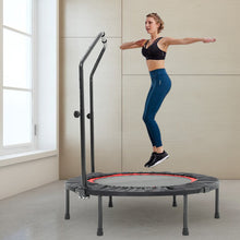 Load image into Gallery viewer, 40" Foldable Round Trampoline U-Bar Fitness Rebounder Safety Pad Workout Black