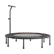 Load image into Gallery viewer, Foldable Round Trampoline T-Bar Fitness Rebounder Safety Pad Workout Black