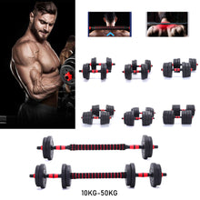 Load image into Gallery viewer, Adjustable Dumbbells Weights Lifting Barbell Set Gym Workout
