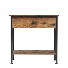 Load image into Gallery viewer, Rustic Brown End Table with Storage