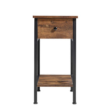 Load image into Gallery viewer, Rustic Brown End Table with Storage