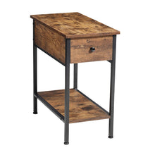 Load image into Gallery viewer, Rustic Brown End Table with Storage