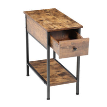 Load image into Gallery viewer, Rustic Brown End Table with Storage