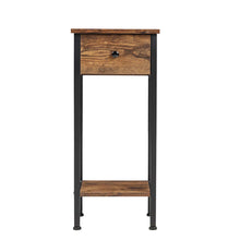 Load image into Gallery viewer, Rustic Brown End Table with Storage