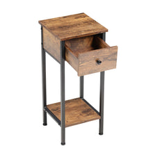 Load image into Gallery viewer, Rustic Brown End Table with Storage