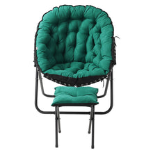 Load image into Gallery viewer, Folding Moon Chair With Footstool Set