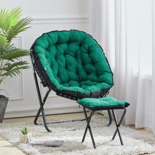 Load image into Gallery viewer, Folding Moon Chair With Footstool Set