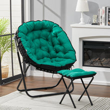 Load image into Gallery viewer, Folding Moon Chair With Footstool Set