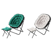 Load image into Gallery viewer, Folding Moon Chair With Footstool Set